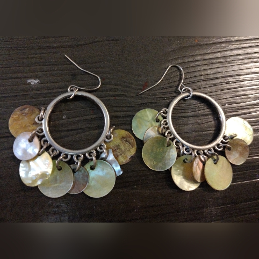 Green Shell Earrings